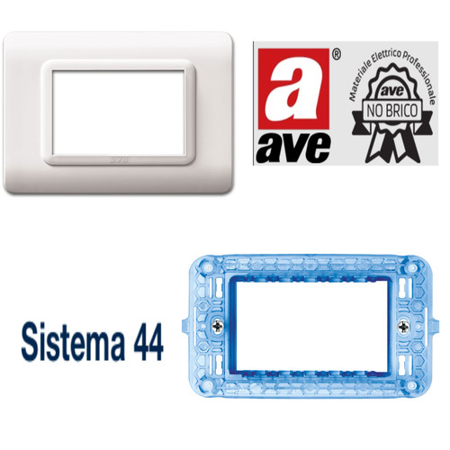 Ave placca bianca telaio - ave,