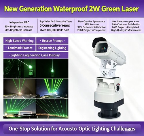 Modulo laser verde girevole